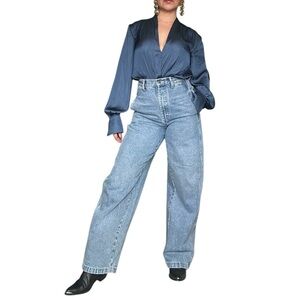 No 93 High-Waist Wide Leg Light Blue Jeans size 28